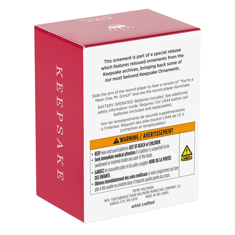 Dr. Seuss's How the Grinch Stole Christmas!™ You're a Mean One, Mr. Grinch Ornament With Light and Sound