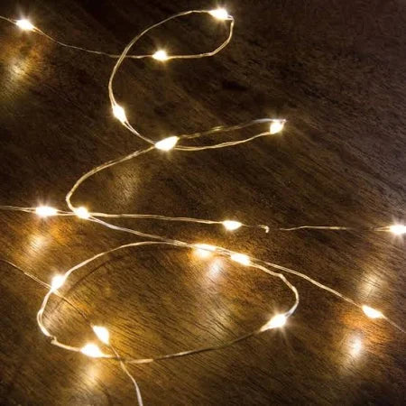 50 Soft Glow Rice Lights on Copper Strand - Compatible Nativity Accessory