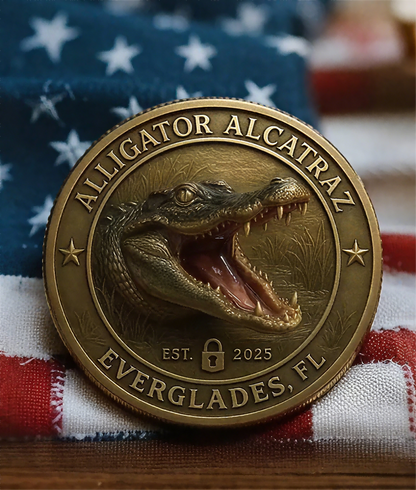 🏆Flash Sale 60% OFF - 🗽🐊Alligator Alcatraz Humor Collectible Coin