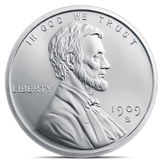🎉Last Day 49% OFF -"1909-S Lincoln Wheat Cent 2 oz .999 Fine Silver USA Made BU Commemorative Round