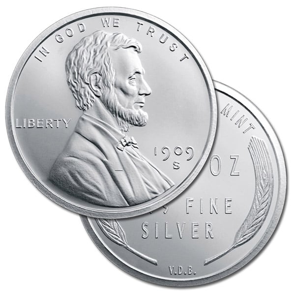 🎉Last Day 49% OFF -"1909-S Lincoln Wheat Cent 2 oz .999 Fine Silver USA Made BU Commemorative Round