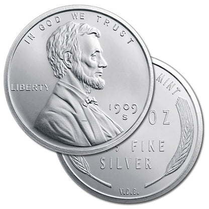 🎉Last Day 49% OFF -"1909-S Lincoln Wheat Cent 2 oz .999 Fine Silver USA Made BU Commemorative Round
