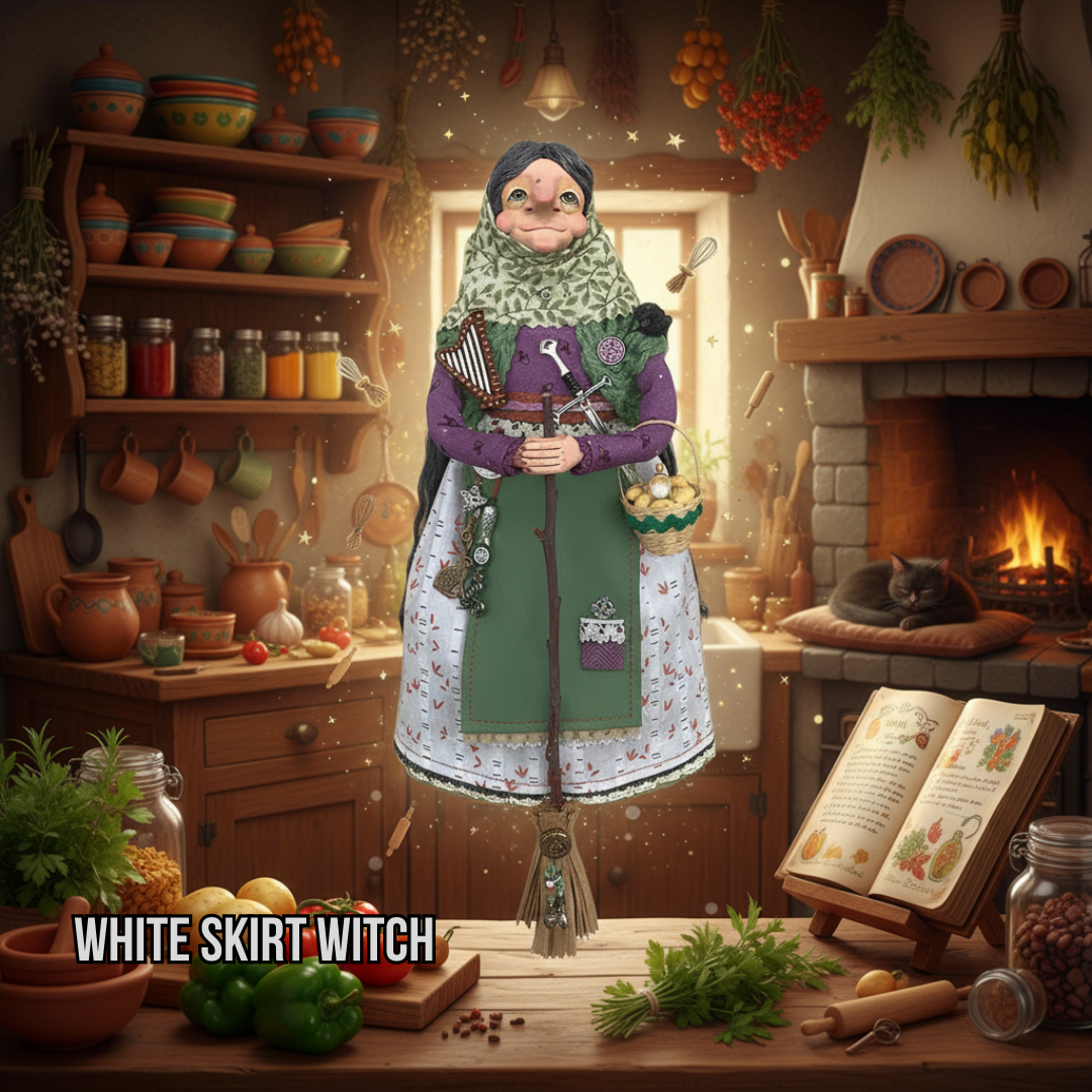 🧙 Handmade Kitchen Witch Doll