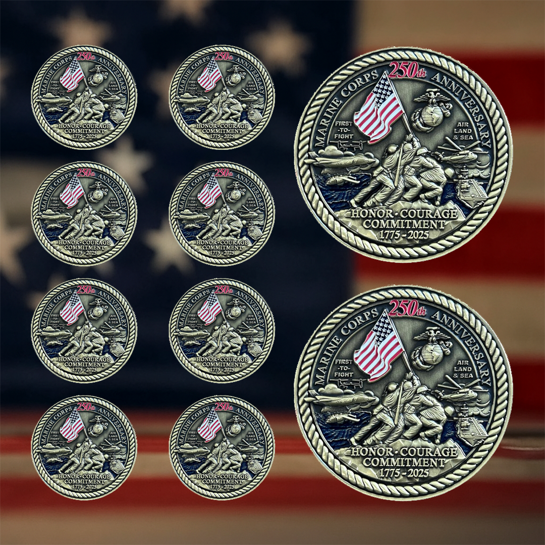 🔥🔥🔥LAST DAY 67%OFF-🪖 United States Marine Corps 250th Anniversary Challenge Coin