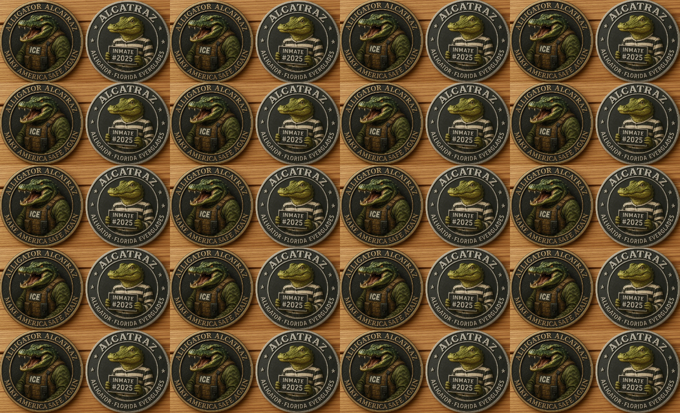 🏆Flash Sale 60% OFF - 🐊⛓️Alligator Alcatraz Inmate Mugshot Coin