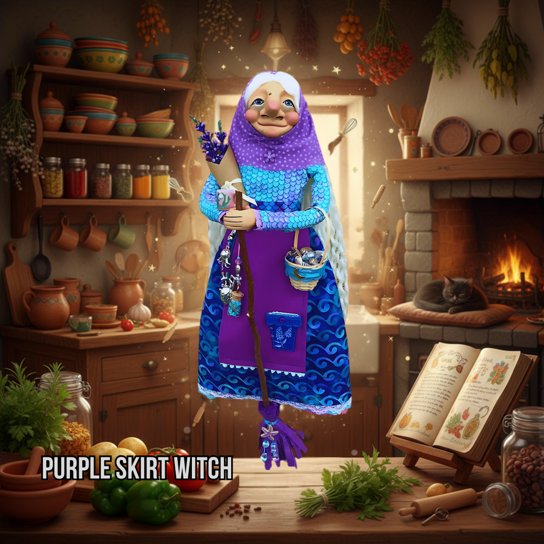 🧙 Handmade Kitchen Witch Doll