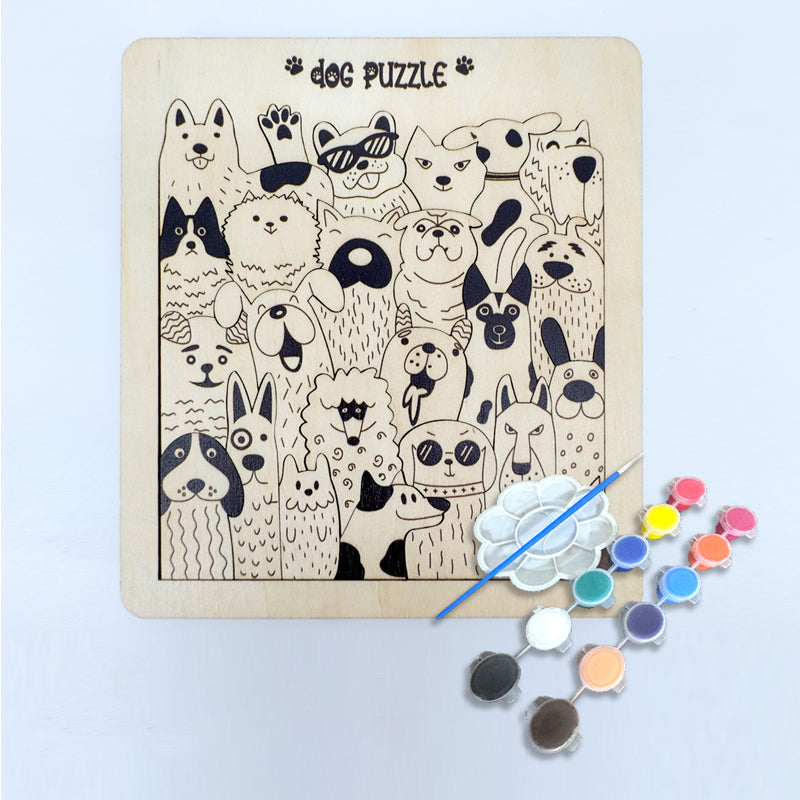 Stacking Cat, Dog, Farm Park, Little Monster Coloring Book Alien Jigsaw Puzzles