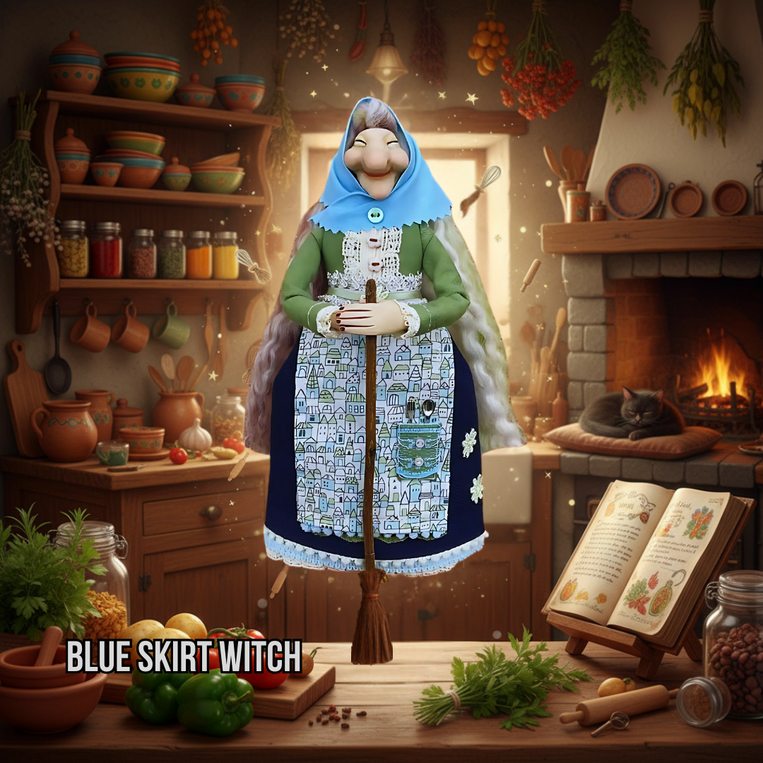🧙 Handmade Kitchen Witch Doll