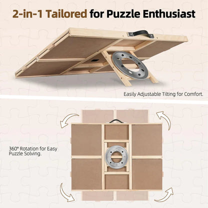 2-in-1 Rotating Tilted Jigsaw Puzzle Board
