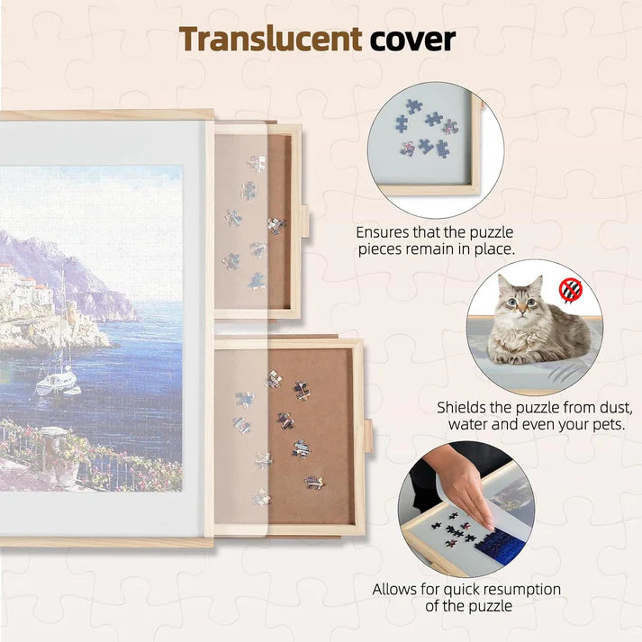2-in-1 Rotating Tilted Jigsaw Puzzle Board