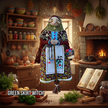 🧙 Handmade Kitchen Witch Doll