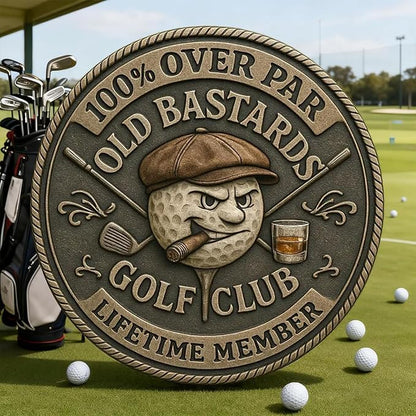 Over Par Old Bastards Golf Coin