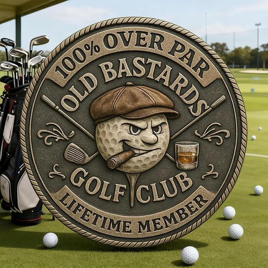 Over Par Old Bastards Golf Coin