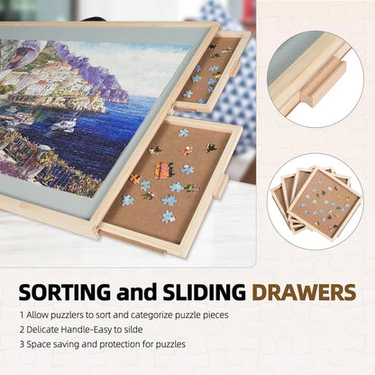 2-in-1 Rotating Tilted Jigsaw Puzzle Board