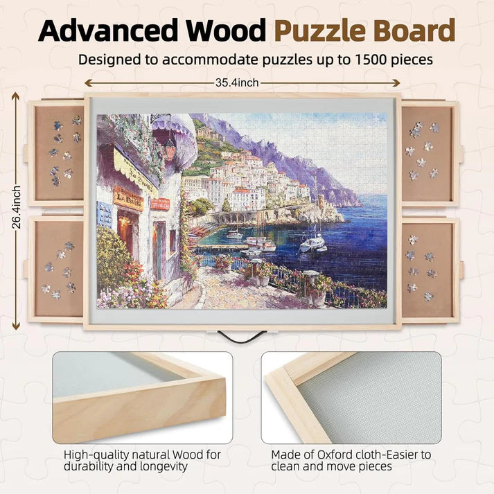2-in-1 Rotating Tilted Jigsaw Puzzle Board