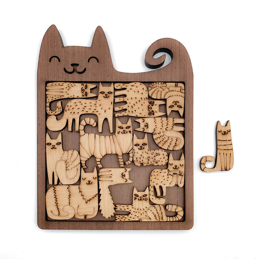 Super Difficult Puzzle: Cute Cat Alien Shaped Brain-Teasing Puzzle