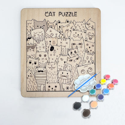 Stacking Cat, Dog, Farm Park, Little Monster Coloring Book Alien Jigsaw Puzzles