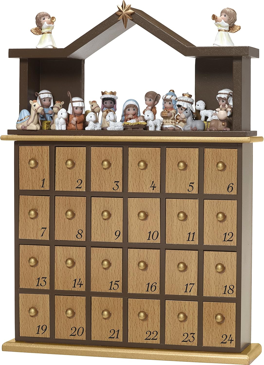 Precious Moments Nativity Advent Calendar With Mini Figurines and Storybook
