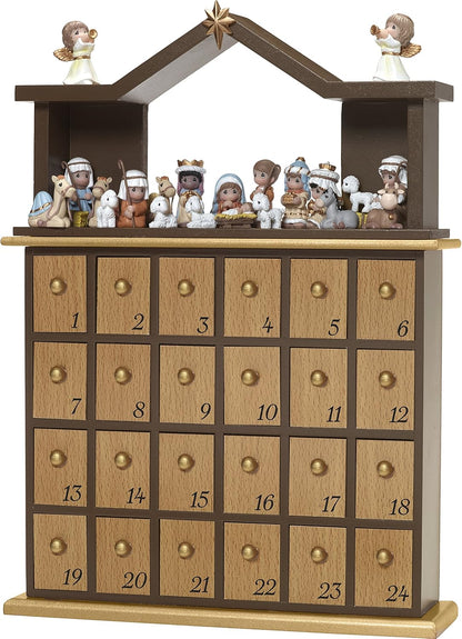 Precious Moments Nativity Advent Calendar With Mini Figurines and Storybook