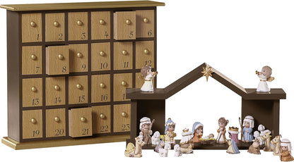 Precious Moments Nativity Advent Calendar With Mini Figurines and Storybook
