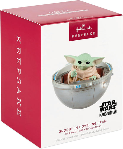 The Mandalorian Grogu in Hovering Pram With Light, Sound and Motion