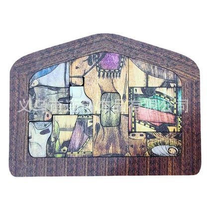 Handmade Wooden Nativity Set Puzzle