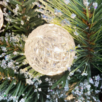 Holiday Living Pre-Lit Decorated Wreath With Champaign Ball Ornaments