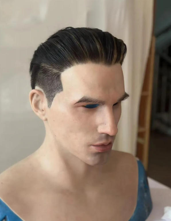 Curtis Hyper realistic, Full Face Silicon Mask with hair