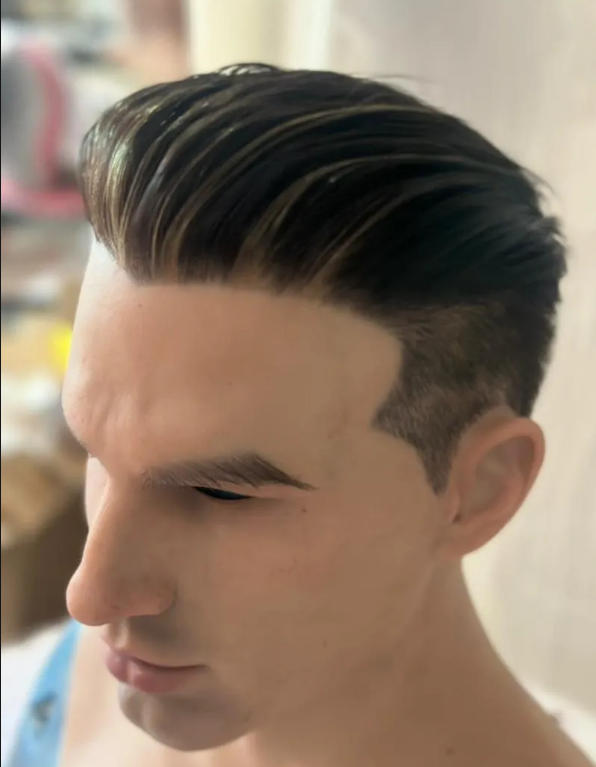 Curtis Hyper realistic, Full Face Silicon Mask with hair