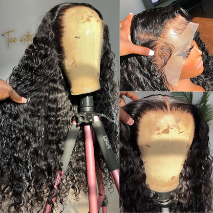 Black Curly Hair 13x4 HD Lace Front Wig Pre Plucked Hairline
