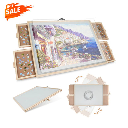 2-in-1 Rotating Tilted Jigsaw Puzzle Board