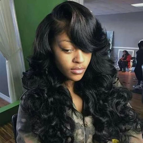 Brazilian Long Hair Black Water Wave Wig