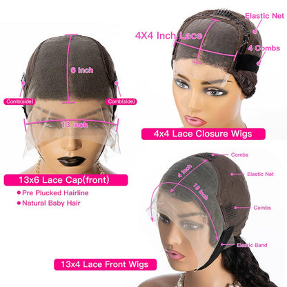 New Short Bob Deep Wave Black Wig For Women