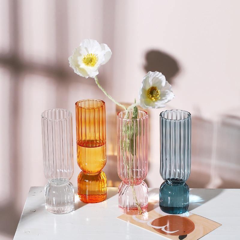 Inverted Colorful Glass Vase