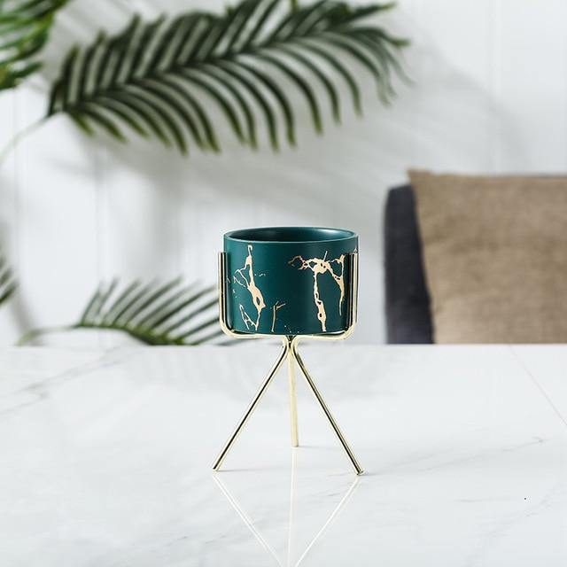 Geometric Marbled Serenity Planter
