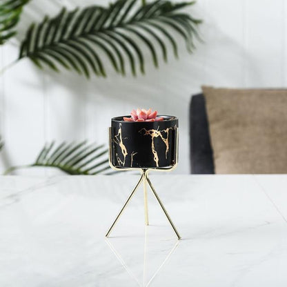 Geometric Marbled Serenity Planter